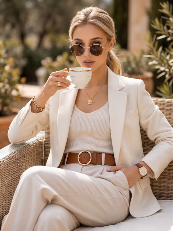 Sunlit Fashion Portrait