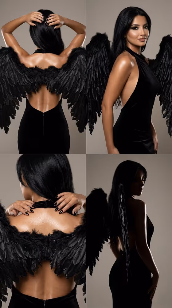Fallen Angel Fashion Editorial Grid