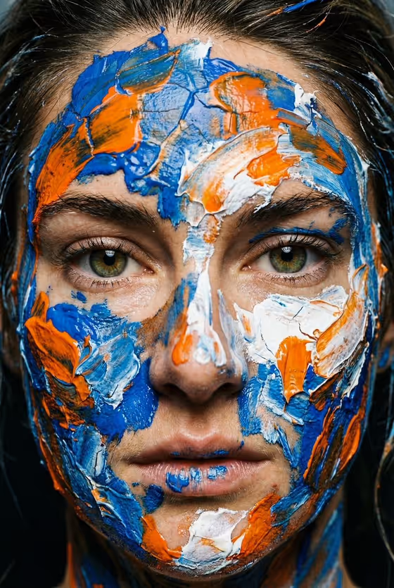Impasto Macro Portrait