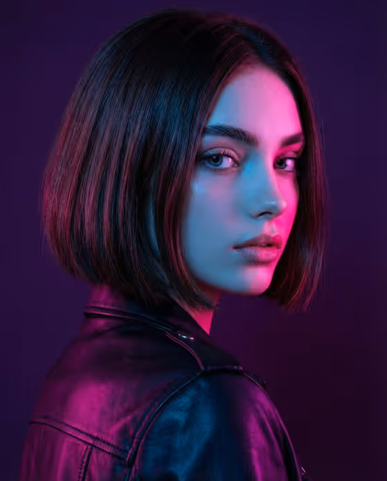 Neon Fashion Portrait template result