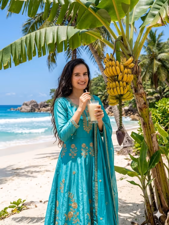 Tropical Milkshake Portrait