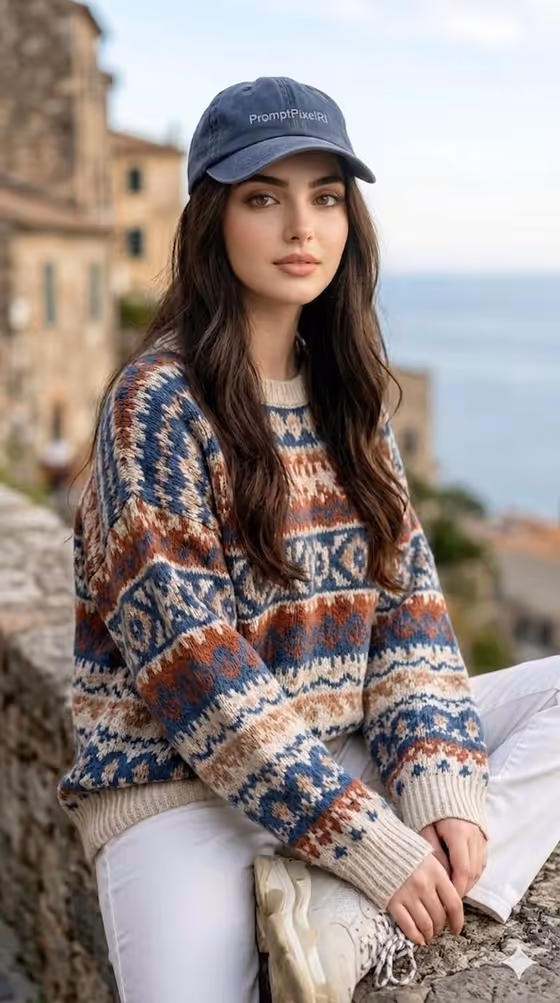 European Coastal Village Cinematic Portrait