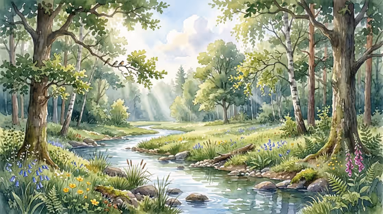 Watercolor Clearing