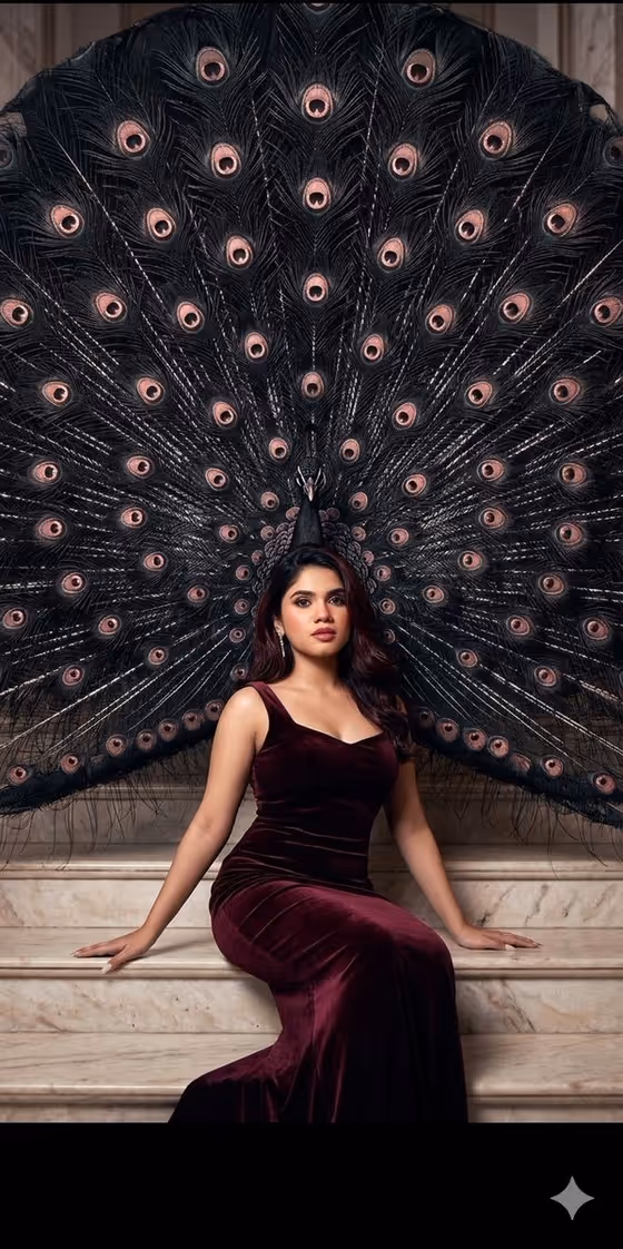 Peacock Couture Portrait