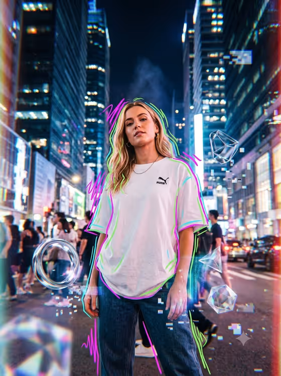 Cyberpunk Urban Fashion Portrait template result