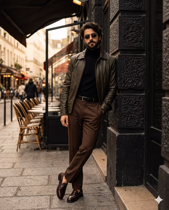 Cinematic Urban Menswear Portrait template result