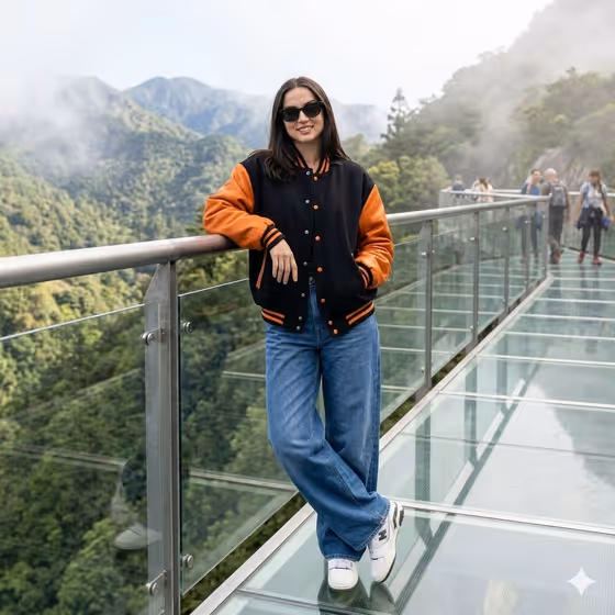 Glass Bridge Portrait template result