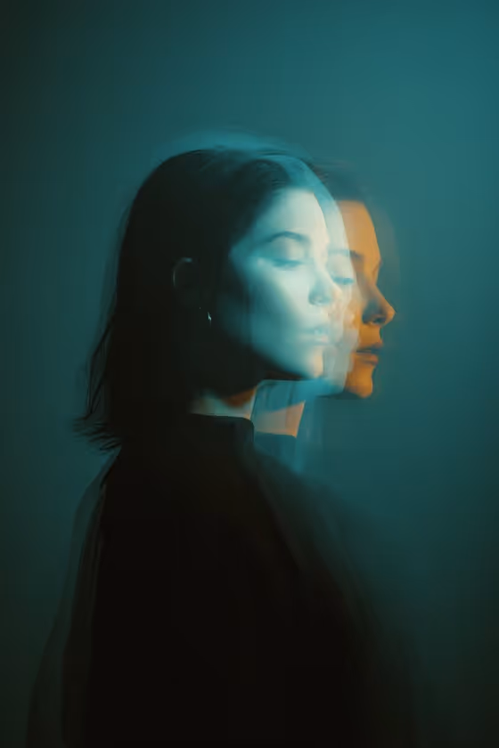 Double Exposure Portrait template result