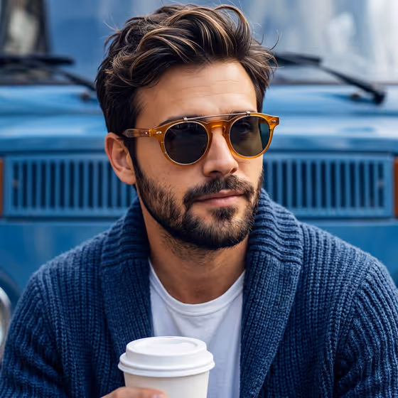 Rugged Coffee Portrait template result