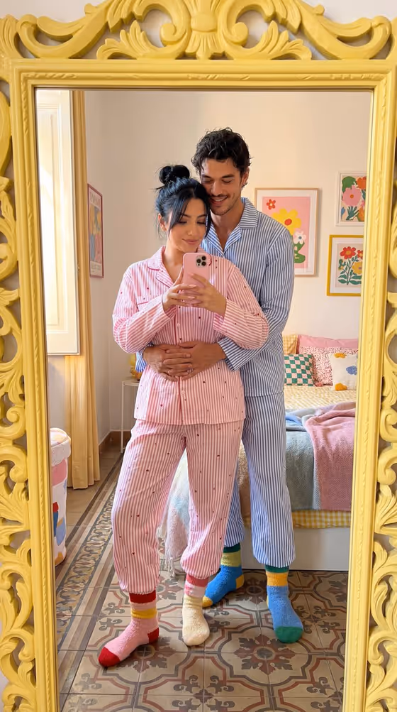 Matching Pajamas Mirror Selfie template result