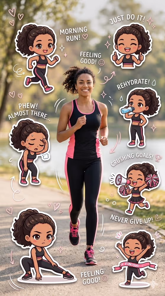Workout Sticker Collage template result