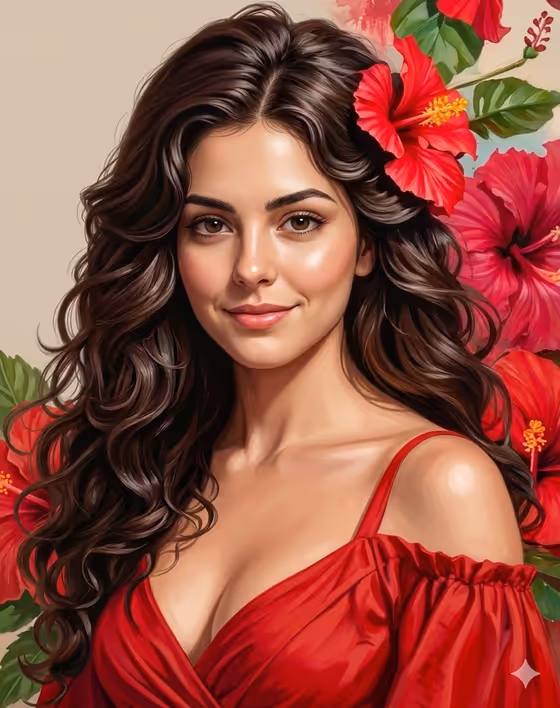 Hibiscus Portrait template result