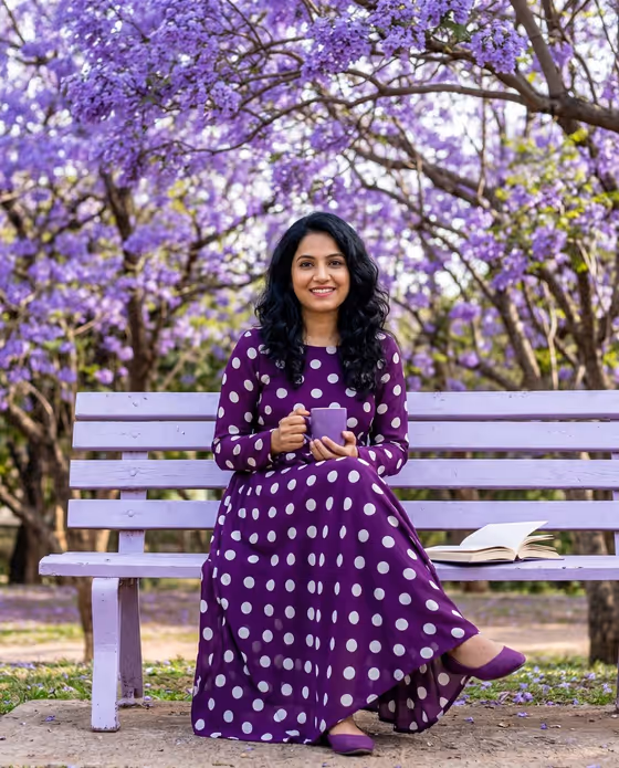 Jacaranda Garden Portrait with Reference template result