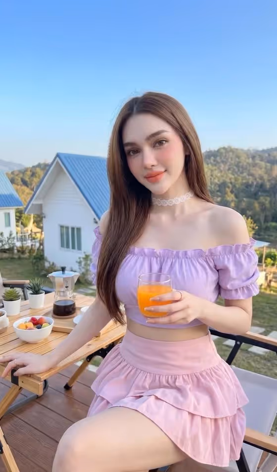 Korean Girl Morning Balcony Portrait