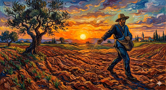 Van Gogh Sower Style