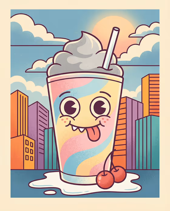 Cartoon Drink Mascot