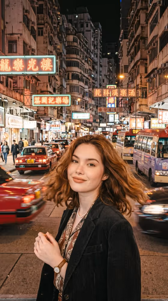 Retro Hong Kong Style Portrait template result