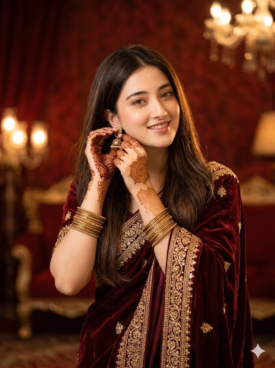 Traditional Saree Beauty Portrait