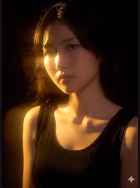Golden Shadow Portrait template result
