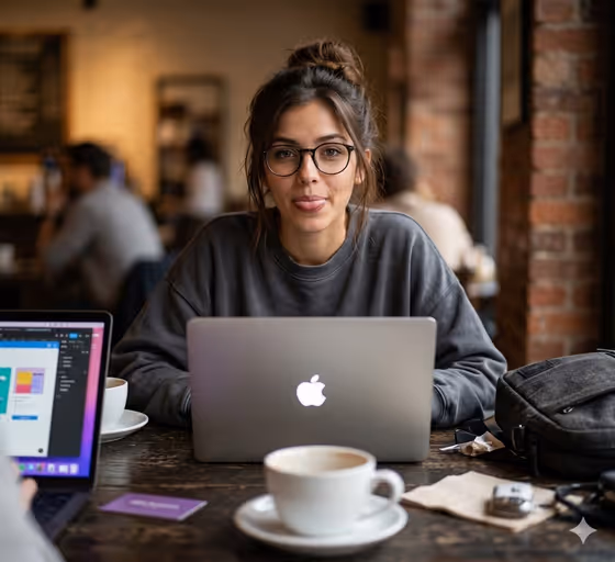 Candid Café Lifestyle Scene template result