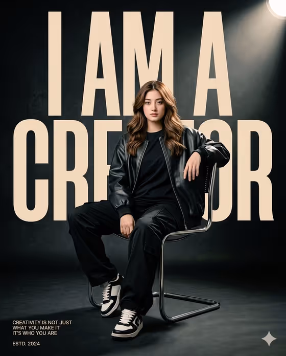 Luxury Streetwear Fashion Editorial Poster template result