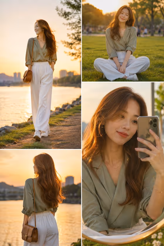 High Fashion Golden Hour Collage