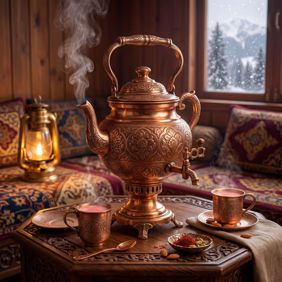 Kashmiri Samawar Luxury Photography template result