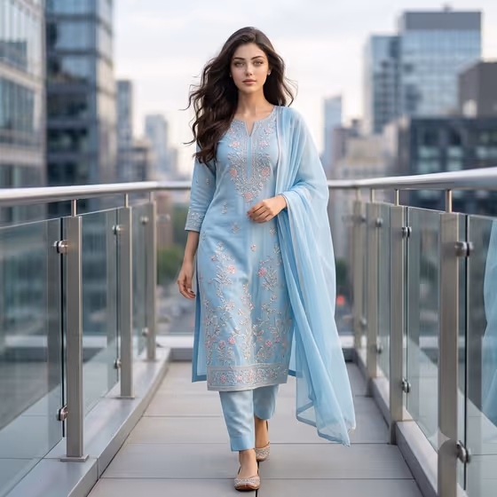 Urban South Asian Fashion Portrait template result
