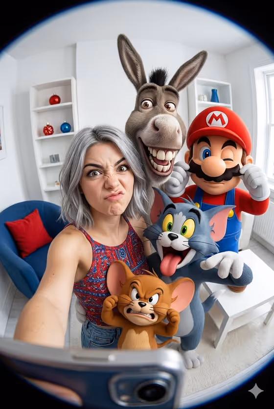 Fisheye Character Selfie