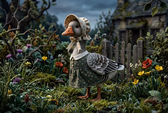 Storybook Goose Portrait