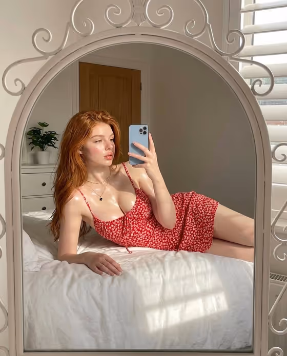 Sunlit Mirror Selfie