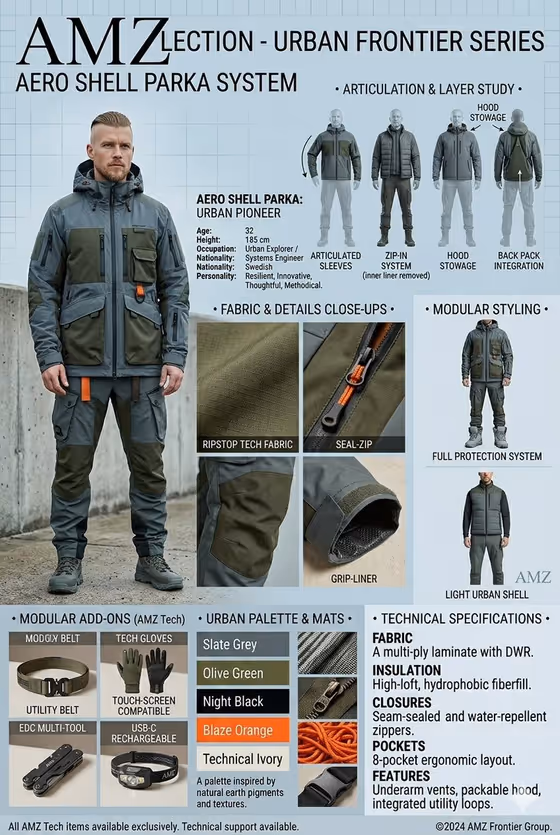 Technical Outerwear Design Sheet template result