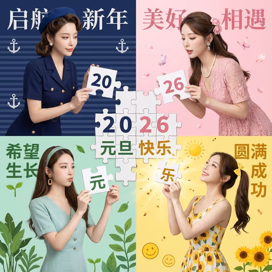 New Year Puzzle Blessing
