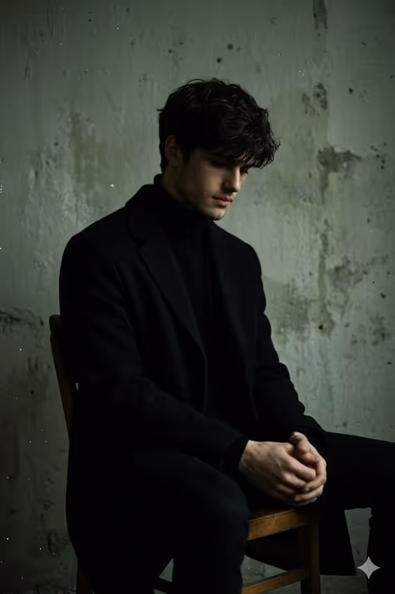 Moody Low-Key Male Portrait template result
