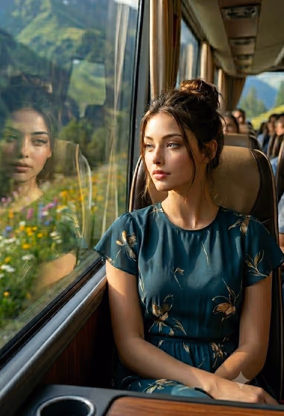 Luxury Bus Travel Portrait template result