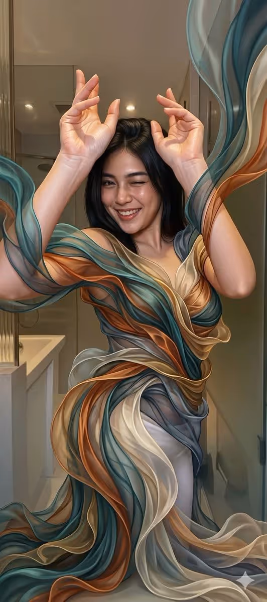 Neo-Organic Textile Portrait Illustration