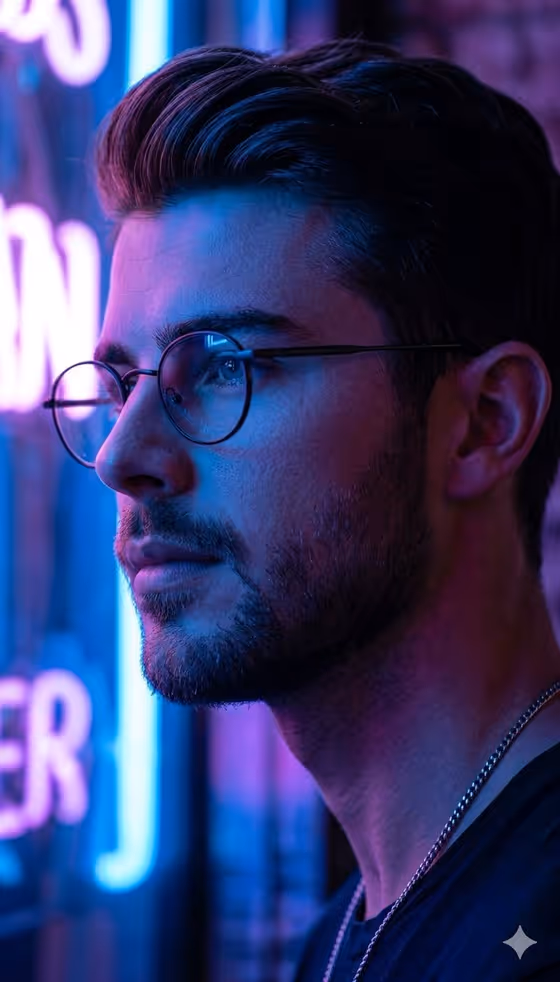 Neon Profile Portrait template result