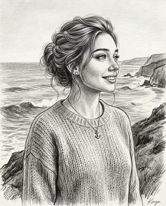Vintage Graphite Pencil Portrait template result