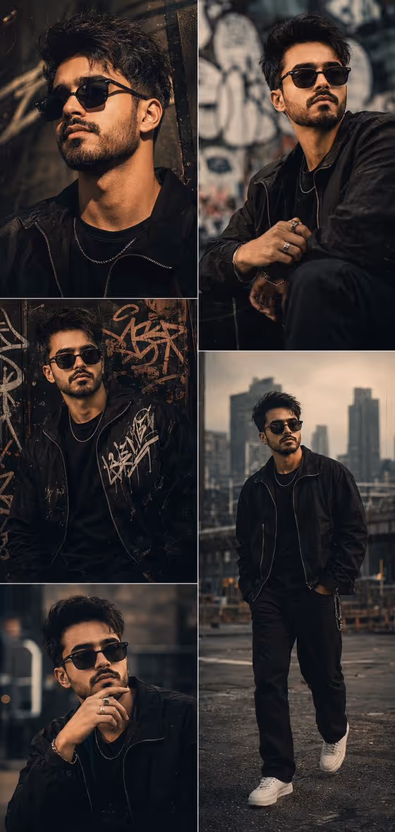 Cinematic Male Editorial Collage