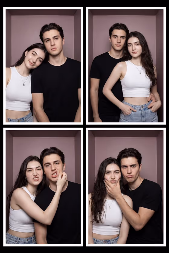 Vintage Photobooth Strip Layout