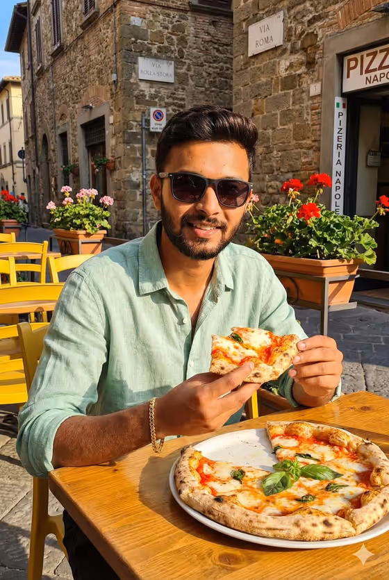 Italian Café Portrait