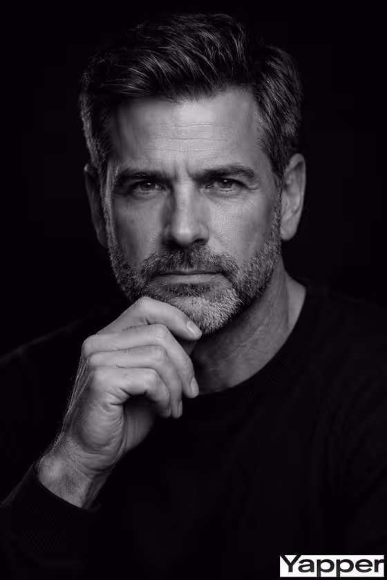 Monochrome Thinker Portrait