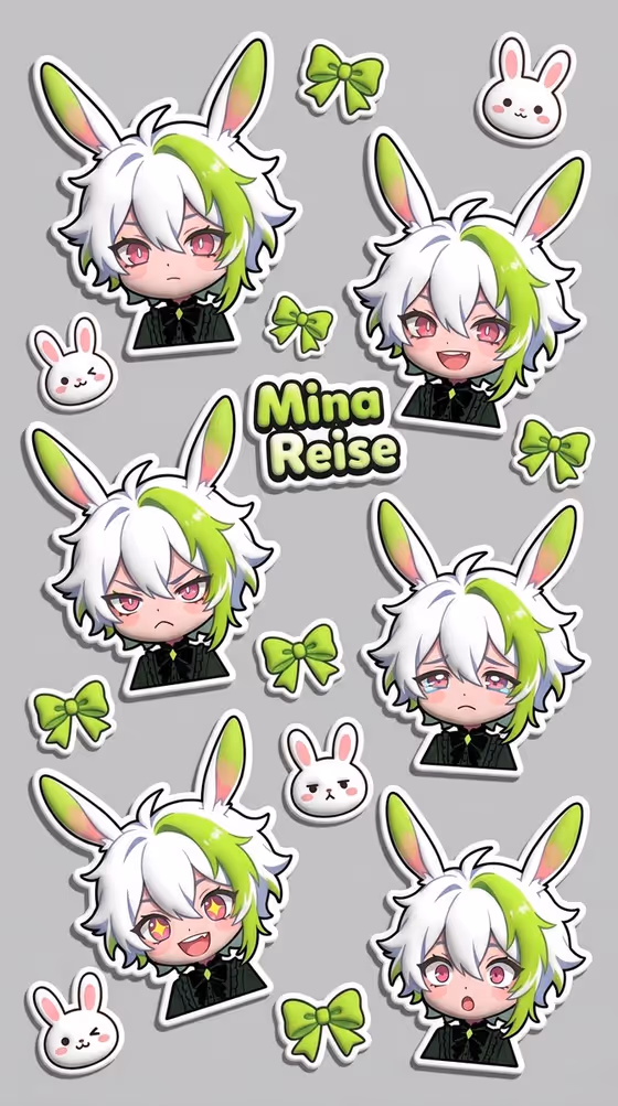 Puffy Chibi Stickers template result