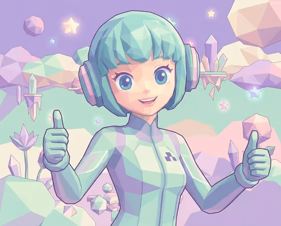 Low-Poly Character template result