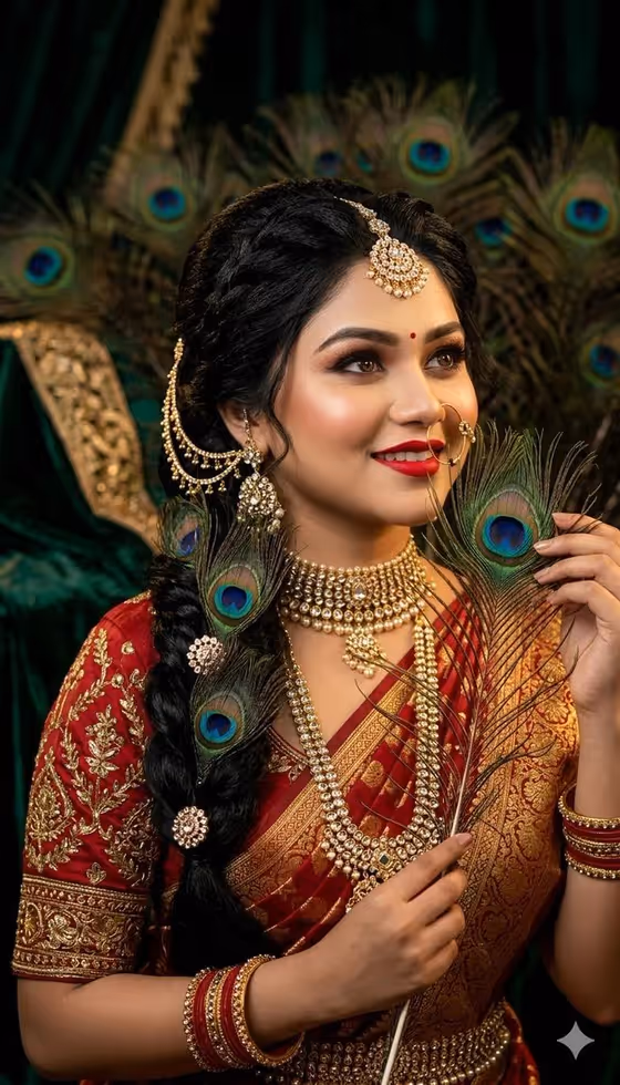 Peacock Bridal Portrait