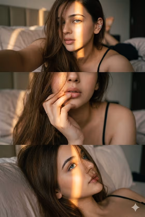 Bedroom Triptych Portrait