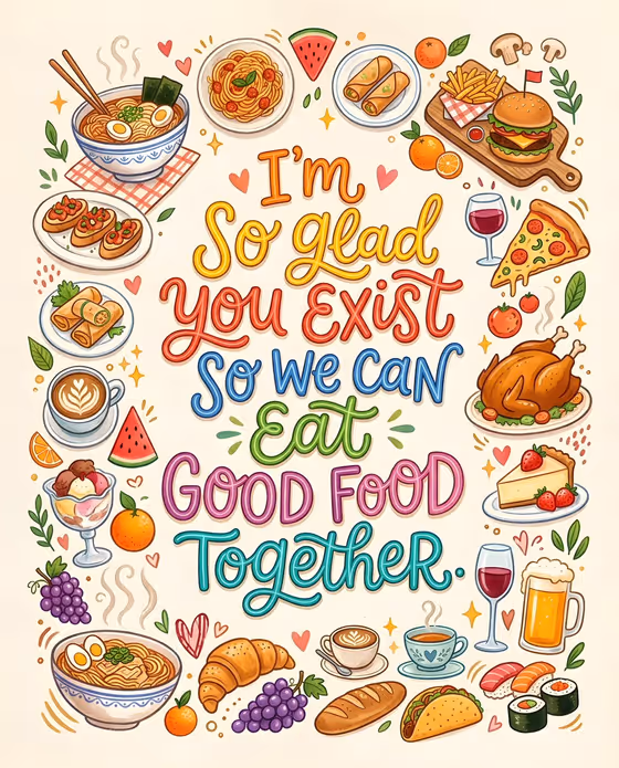 Whimsical Food Quote Illustration template result