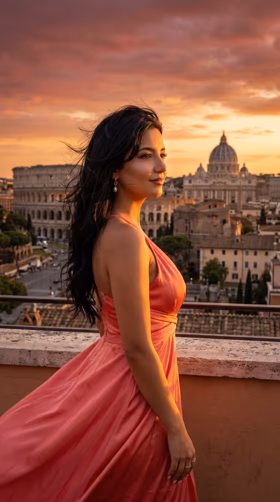 Sunset Skyline Portrait