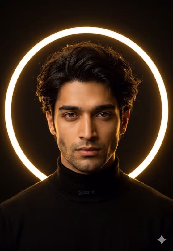 Sacred Geometry Halo Portrait