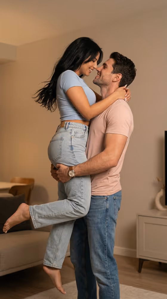 Candid Couple Lift